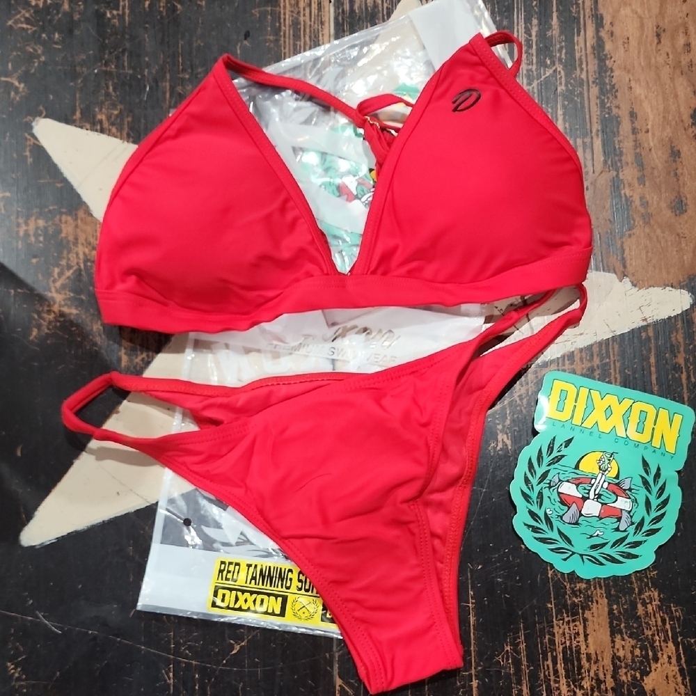 DIXXON Red 🔴 BIKINI SWIMSUIT Women's Size L BRAND NEW!!